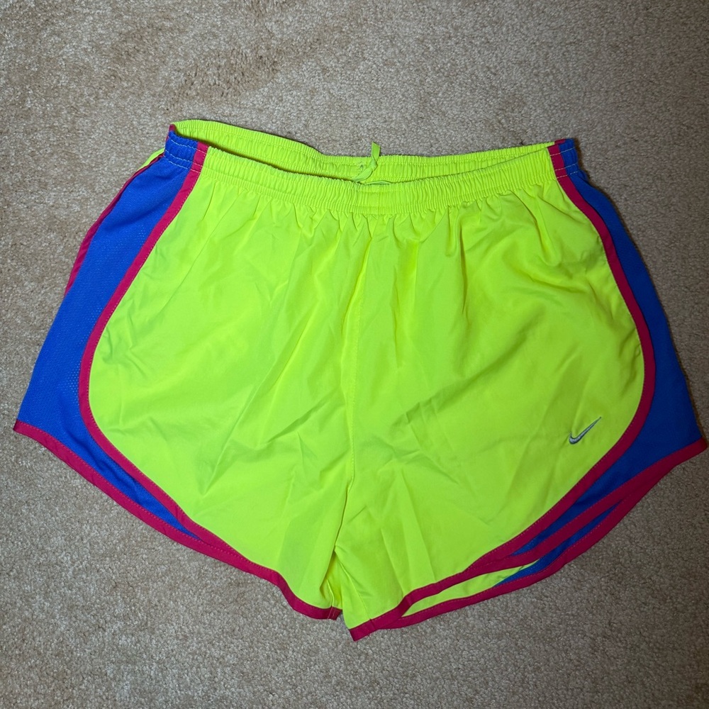 Nike Women's Bright Yellow Athletic Shorts